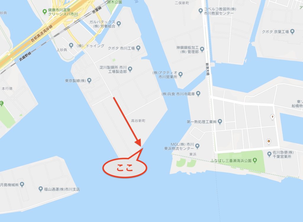 江戸川放水路河口 ふなばし三番瀬向かいの釣り場はシーバススポット